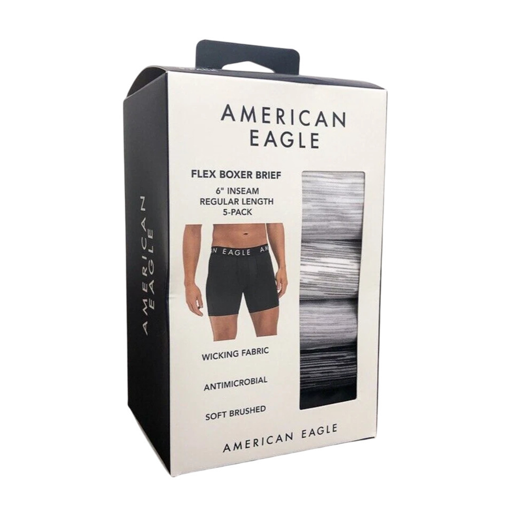 American Eagle Mens Flex Boxer Brief Pack of 5 MultiColor Extra Small (26"-28")